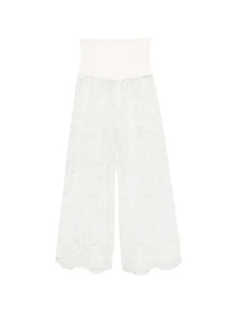 Maurizio Braschi lace wide-leg trousers White W01381981MZS6MATWHT