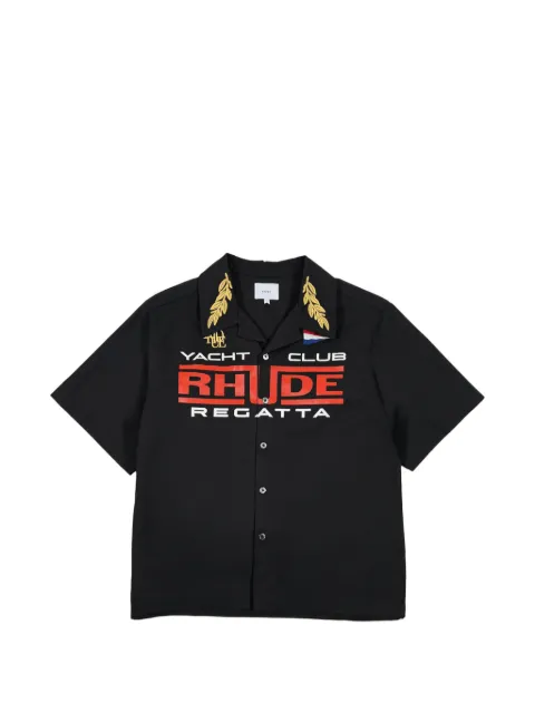 RHUDE Regatta logo-print shirt Black RHPS26SR04012