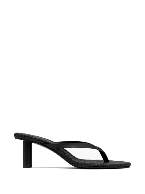 St. Agni woven thong heeled sandals White S2640081BLK