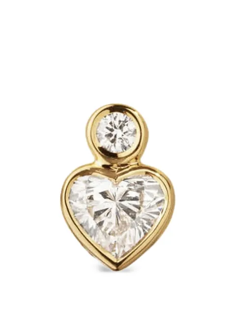 Sophie Bille Brahe Petit Lily Coeur diamond earring Gold EA26HRTONEWH