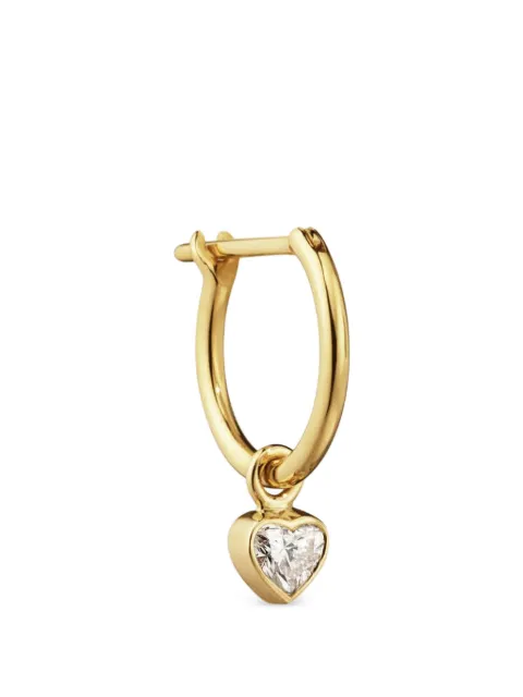 Sophie Bille Brahe Lily Coeur diamond earring Gold EA26HRTHOOPWH