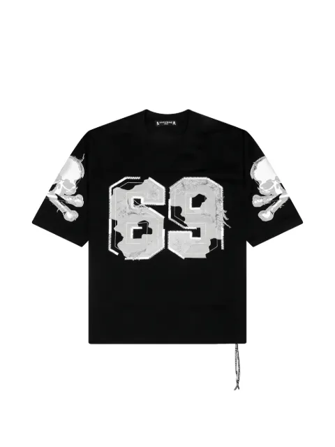 Mastermind Japan distressed patch T-shirt Black MJ26EE1TS143019