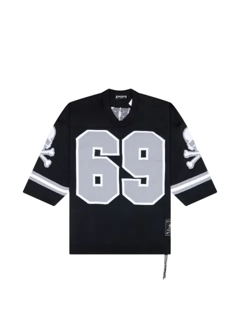Mastermind Japan V-neck number graphic T-shirt Black MJ26EE1KN006606