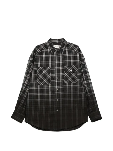 Feng Chen Wang checked pocket shirt Black FUS21SR12