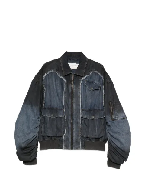 Feng Chen Wang zip-fastening panelled bomber jacket Blue FUS21JK21
