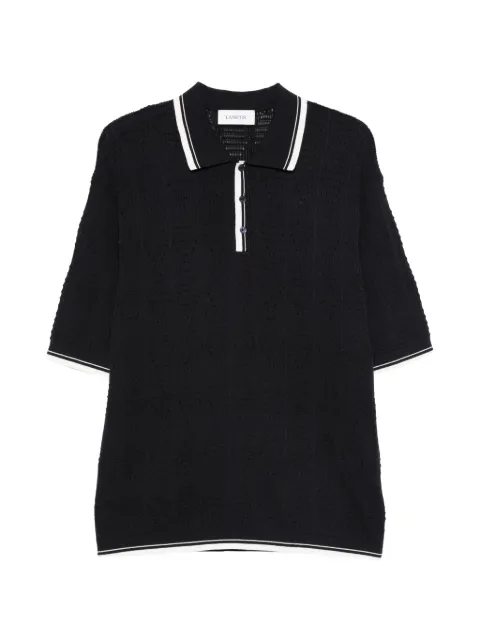 Laneus contrasting-trim polo shirt Blue S6LAMAKP009