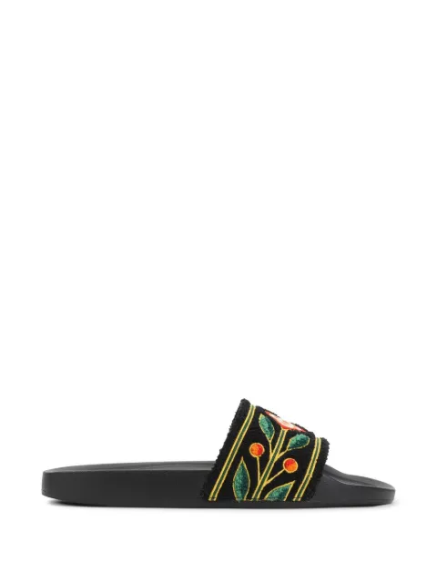 Casablanca Laurel Terry slides Black ASS26FW05802M