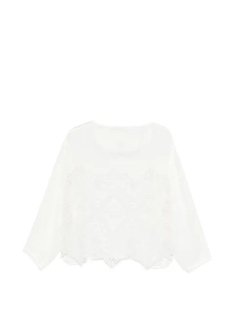 Maurizio Braschi laced top White W08111081