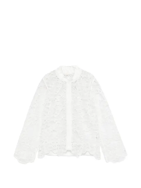 Maurizio Braschi lace zip-up jacket White W07071981MZS6MATWHT