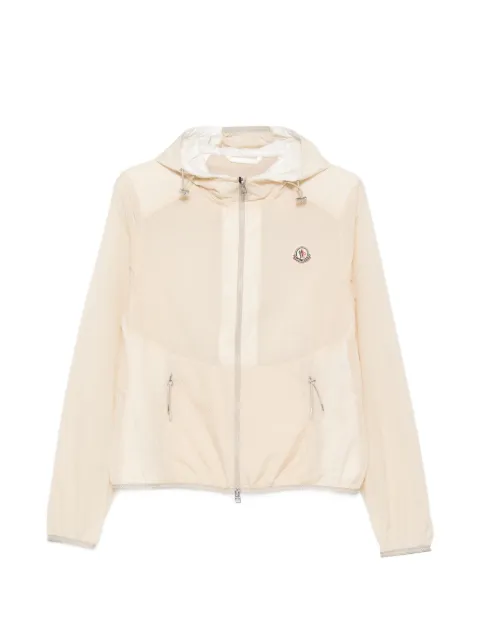 Moncler Edasic logo-patch hooded jacket Neutrals L10931A00113599G9