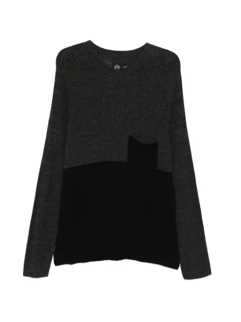 Yohji Yamamoto colour-block sweater Grey HWK13092