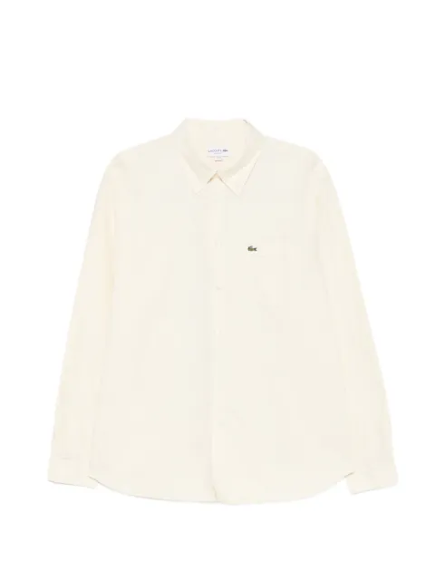 Lacoste logo-patch shirt Neutrals CH191100