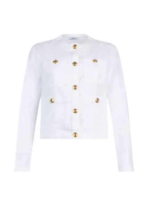 LIU JO patch-pocket denim jacket White UA6260D0275