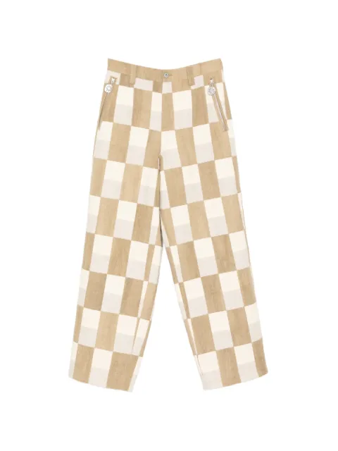 GARÇON BY GARÇON checked trousers Neutrals GC26SS1081