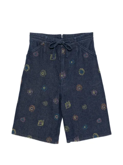 GARÇON BY GARÇON floral denim shorts Blue GC26SS157