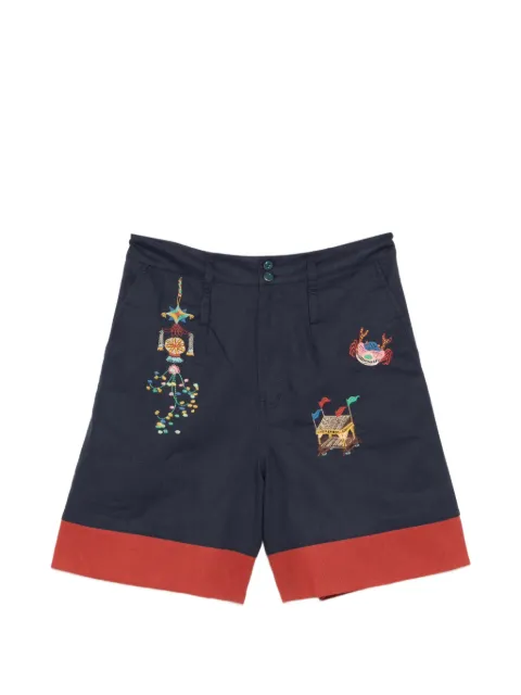 GARÇON BY GARÇON embroidered shorts Blue GC26SS058