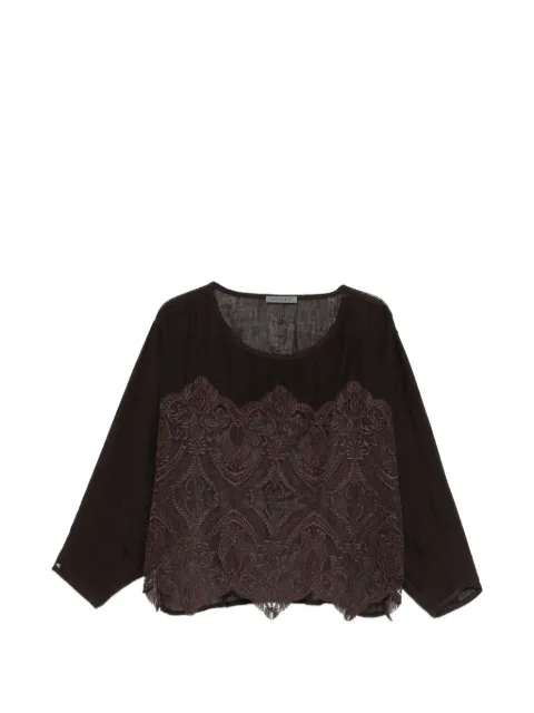 Maurizio Braschi laced blouse Brown W08111081