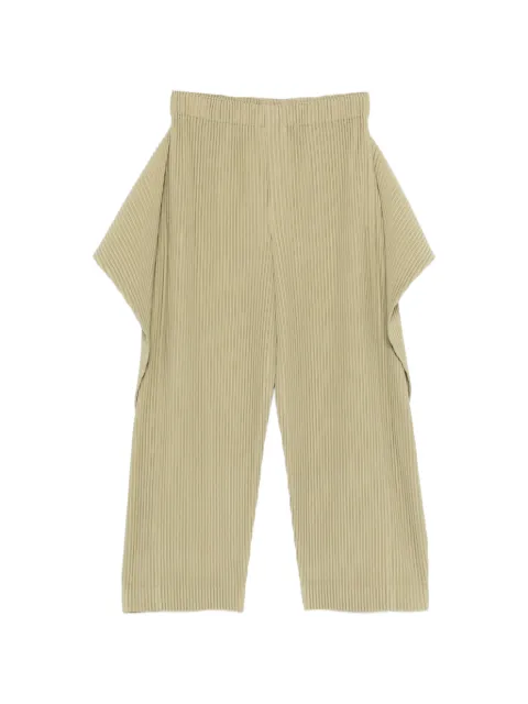 Homme Plissé Issey Miyake pleated layered trousers Green HP66JF202