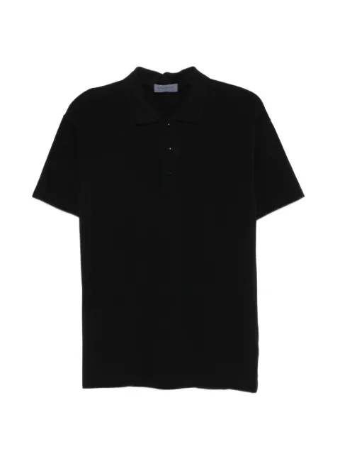 Yohji Yamamoto point-collar polo shirt Black HHT70550