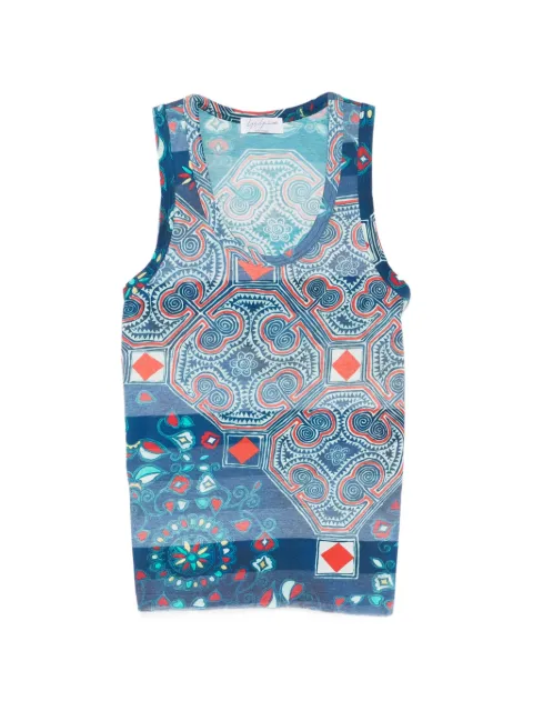 Yohji Yamamoto scoop-neck vest Blue HXT61076