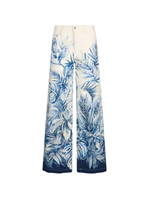 LIU JO flared printed trousers Neutrals UA6348T6299P9275