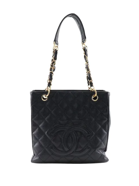 CHANEL Pre-Owned 2004-2005 Caviar Petite Shopping tote bag Black L30636WA2F9O88N3