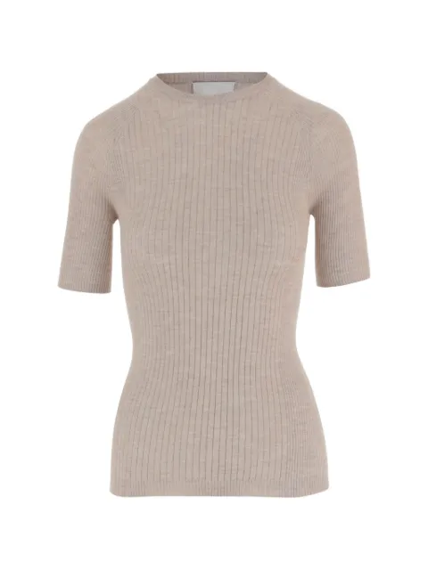 SA SU PHI short-sleeved ribbed T-shirt Neutrals S266700820