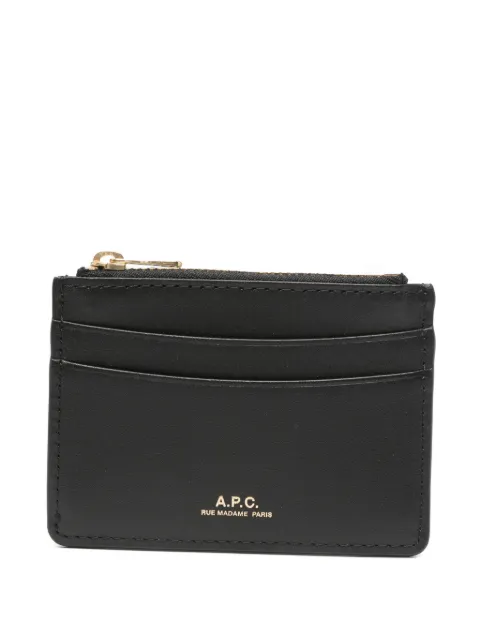 A.P.C. logo-print cardholder Black PXAWVF63670