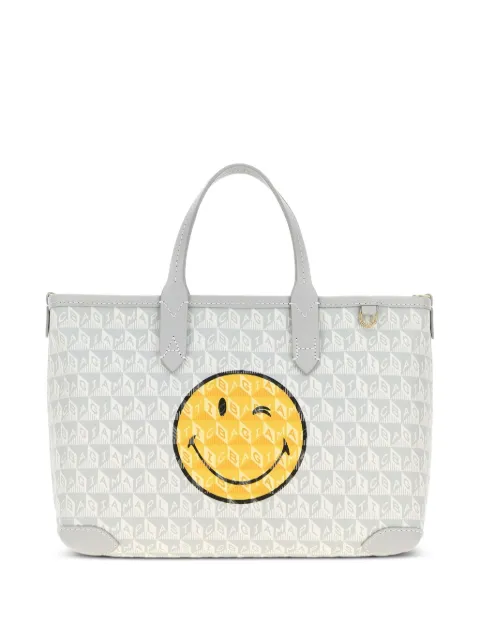 Anya Hindmarch smiley-graphic tote bag Grey 5050925205337