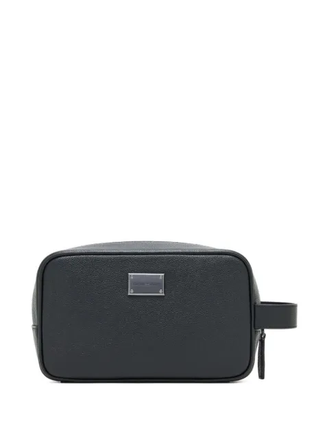 Emporio Armani leather wash bag Black EM003561AF13788