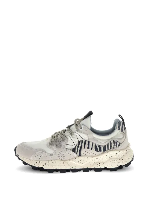 FLOWER MOUNTAIN Yamano 3 Uni zebra-print sneakers Neutrals 1201781863