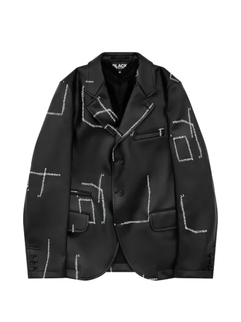 Black Comme Des Garçons stitching-detail jacket Black 1PJ006