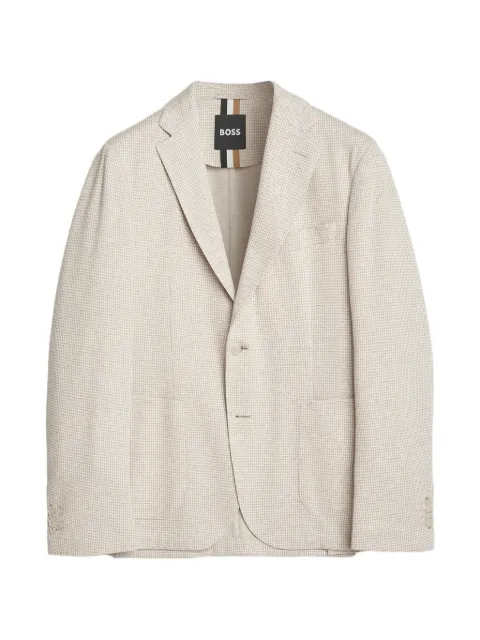 BOSS single-breasted blazer Neutrals 50545893