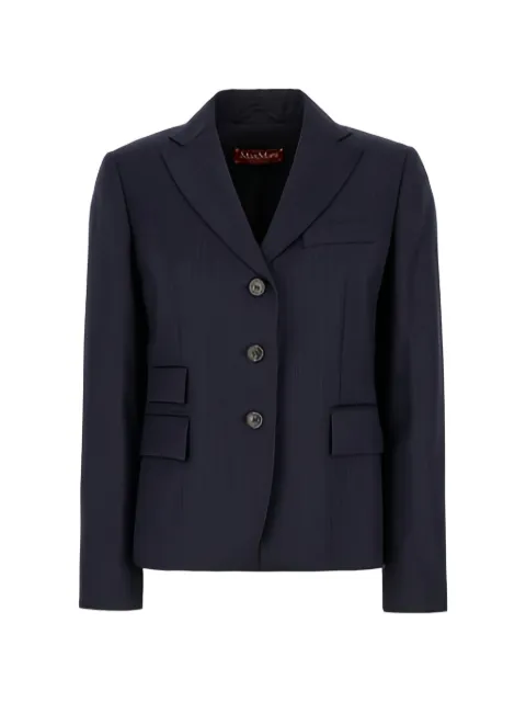 Max Mara pinstripe button jacket Blue PANINO
