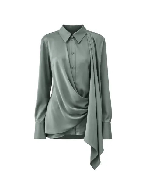 VAILLANT STUDIO draped shirt Green CH016FOREST
