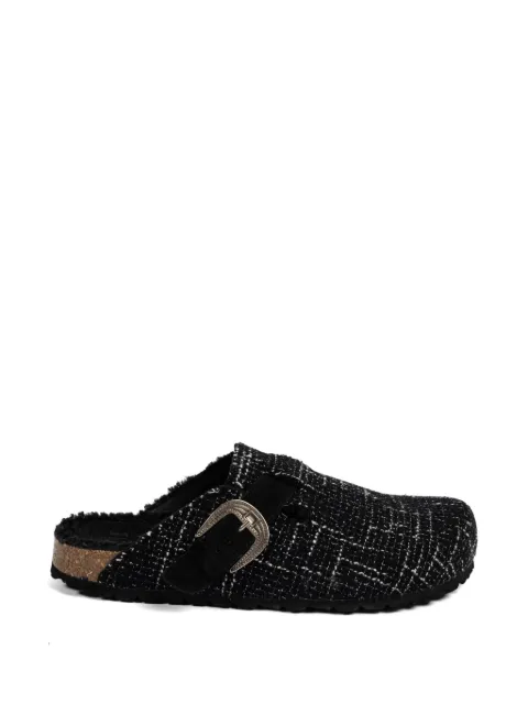 Faliero Sarti buckle pattern mules Black I265001