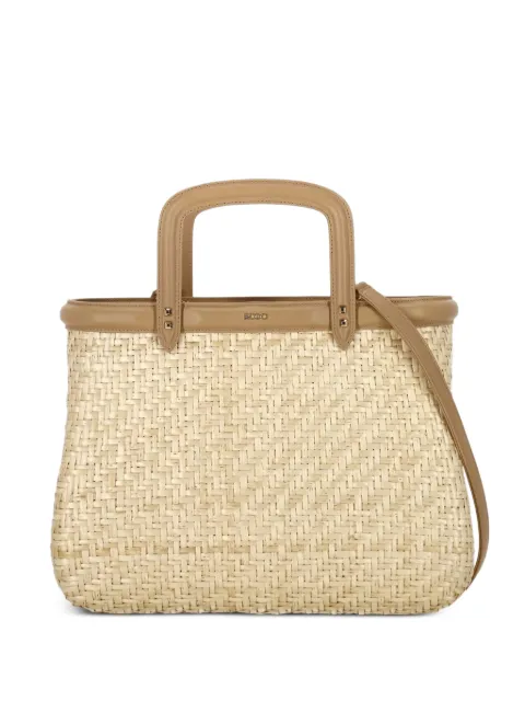 Rodo top handle wicker tote bag Neutrals B087830849CARRARA