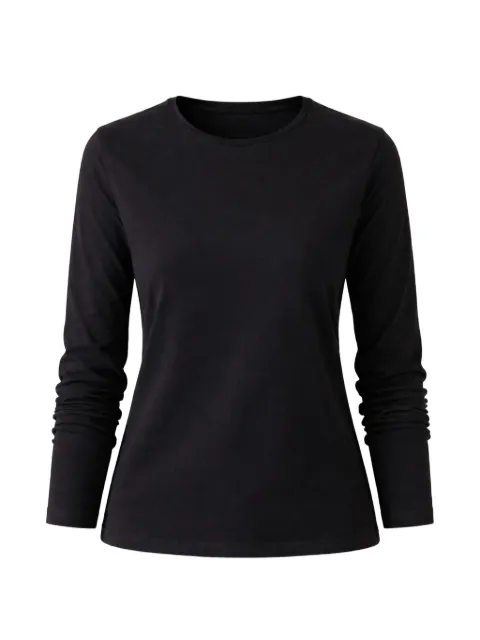 PATRICK ASSARAF crew neck long-sleeved T-shirt Black W92C02001