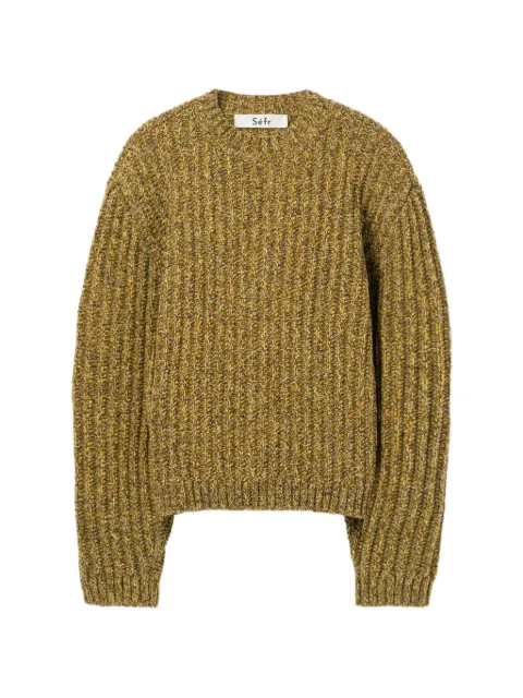 Séfr Makaya textured sweater Green PRESS26MAKAYAHAR