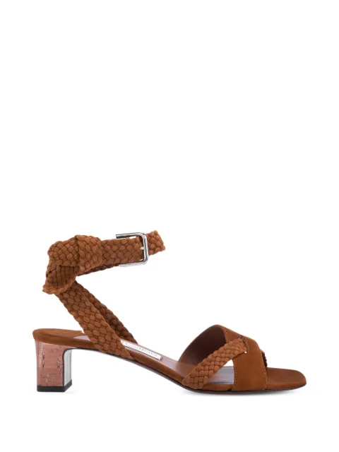 Jimmy Choo Rori 85 braided-strap sandals Brown RORI45ZKJ
