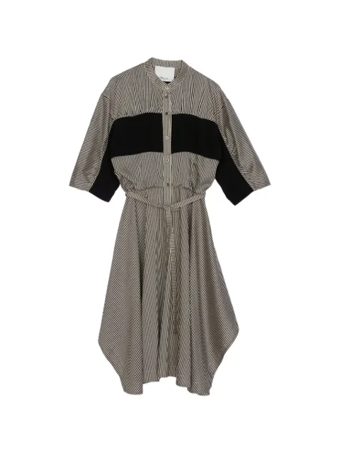 3.1 Phillip Lim striped-pattern belted dress Black E26291014TSHOB964