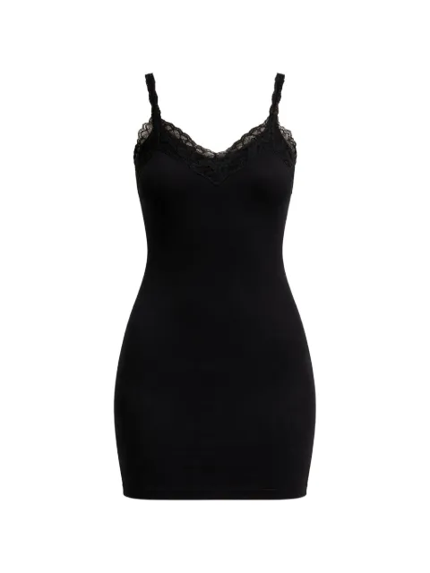 VETEMENTS lace V-neck dress Black WE76DR428B