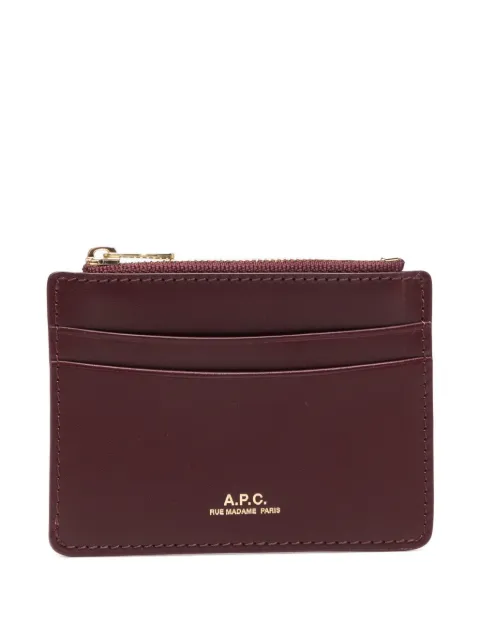 A.P.C. zip card holder Red PXAWVF63670