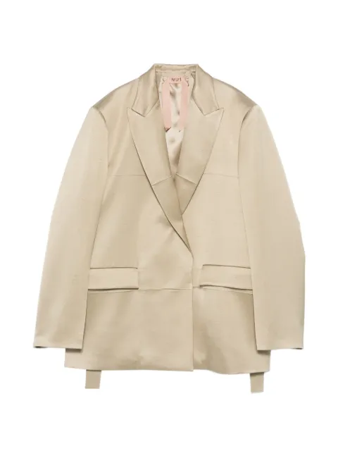 Nº21 notched-lapel blazer Neutrals N2M0L0625980