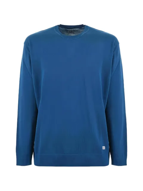 C.P. Company logo knit sweater Blue 16CMKN168A004037A