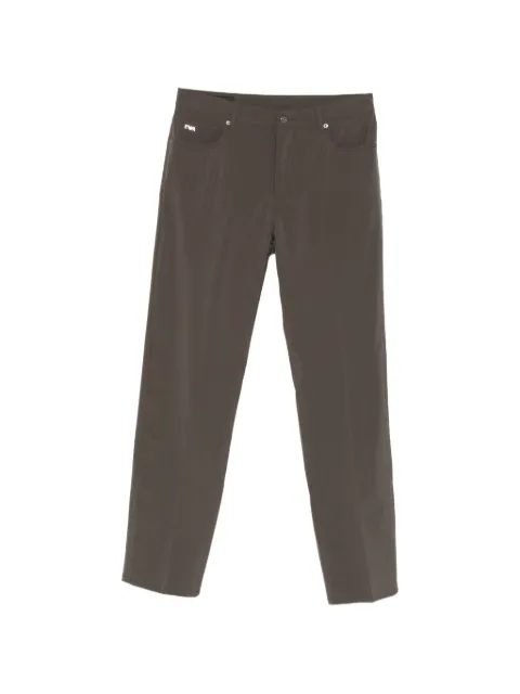 Emporio Armani logo-patch trousers Brown EM000763AF21368