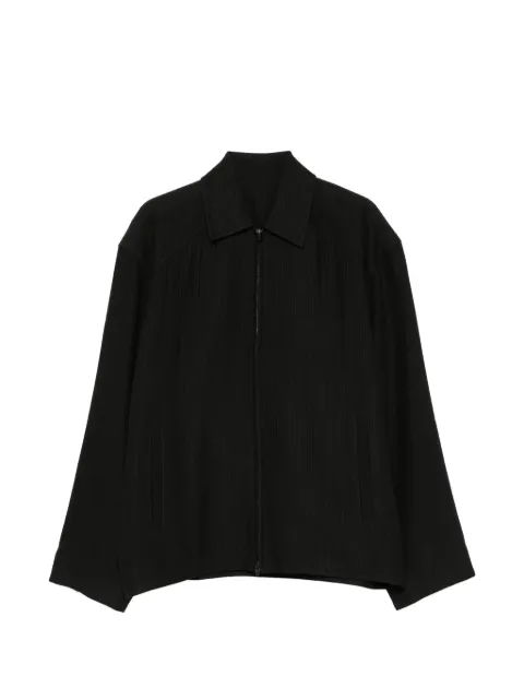 Juun.J zip-up long-sleeve shirt jacket Black JC6111P035