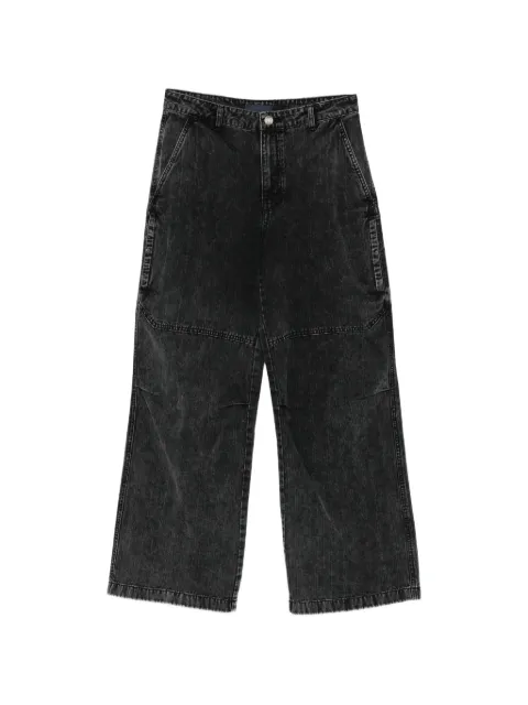 Juun.J washed denim panelled jeans Black JC6121PD33