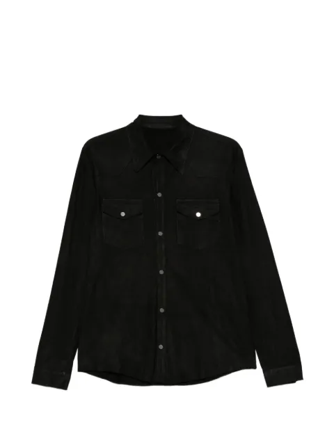 Salvatore Santoro suede shirt Black 50655UBLACK