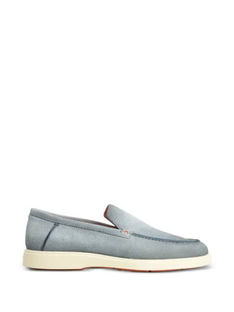 Santoni stitch-detail loafers Blue MGDT17824TICBBYCZ11